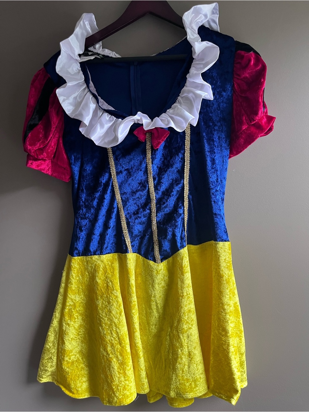 Snow White Adult Princess Halloween Costume Dress inc. headband necklace XL